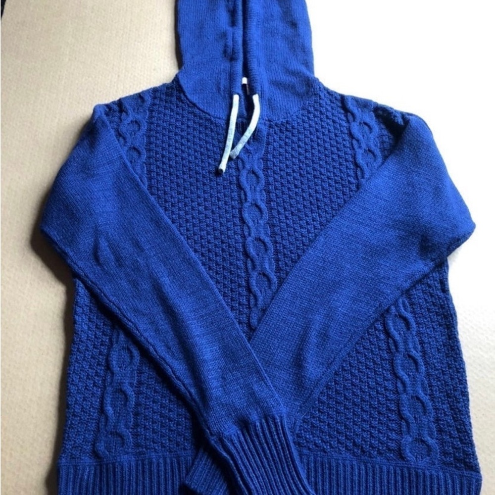 Bongo women's hooded sweater Long sleeve blue color Size L